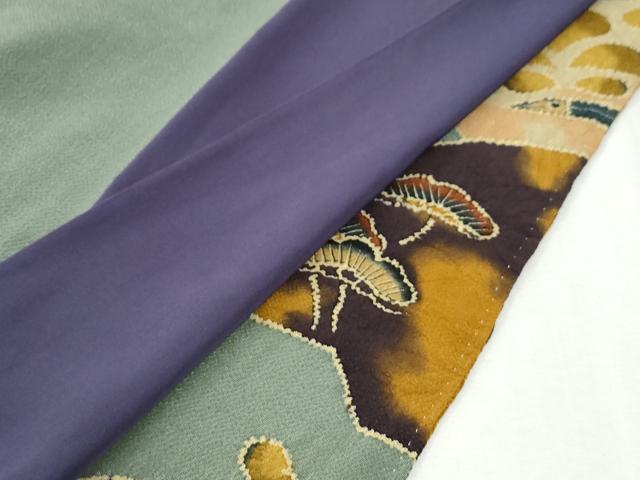 平和屋着物●訪問着　作家物　辻が花　鬼しぼ縮緬　正絹　逸品　CABK7209yc
