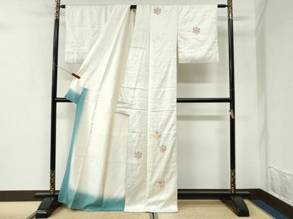 平和屋着物●訪問着　総刺繍　駒刺繍　桐　正絹　逸品　CABK7215yc