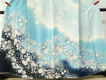 平和屋着物●越後十日町の一流染匠　桐屋・翠山工房　訪問着　辻が花　絞り　暈し染め　正絹　逸品　CABK7217yc
