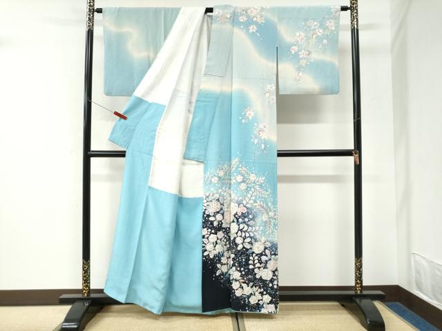 平和屋着物●越後十日町の一流染匠　桐屋・翠山工房　訪問着　辻が花　絞り　暈し染め　正絹　逸品　CABK7217yc