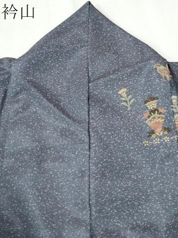 平和屋着物●訪問着　本場染大島紬　エジプト壁画文様　金彩　まるやま扱い　正絹　逸品　CABK7221yc