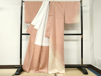 平和屋着物●中国三大刺繍　総相良刺繍　訪問着　箔散らし　暈し染め　金糸　正絹　逸品　CABK7227yc