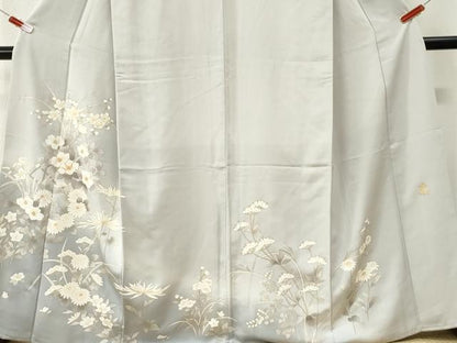 平和屋着物●訪問着　作家物　駒刺繍　菊花文　暈し染め　金彩　まるやま扱い　正絹　逸品　CABK7228yc