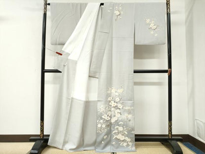 平和屋着物●訪問着　作家物　駒刺繍　菊花文　暈し染め　金彩　まるやま扱い　正絹　逸品　CABK7228yc