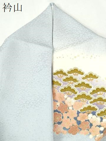 平和屋着物●訪問着　作家物　御所車松竹梅橘花文　暈し染め　金彩　正絹　逸品　CABK7231yc