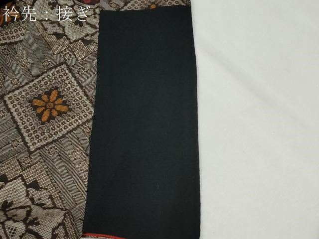 平和屋着物●本場大島紬　龍郷絣　正絹　逸品　CABK7234yc