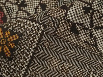 平和屋着物●本場大島紬　龍郷絣　正絹　逸品　CABK7234yc