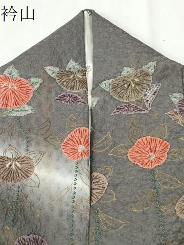 平和屋着物●訪問着　絞り　橘花文　暈し染め　金彩　正絹　逸品　CABK7238yc