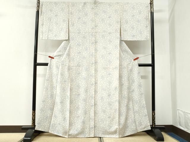 平和屋着物●上質な小紋　牡丹尽くし　正絹　逸品　CABK7242yc