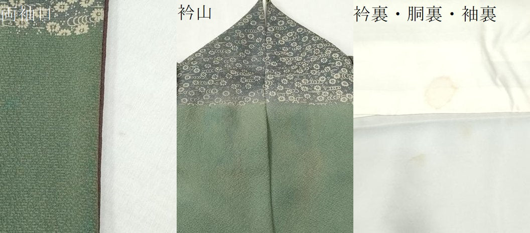 平和屋着物●訪問着　草花丸文　金糸　正絹　逸品　CABK7247yc