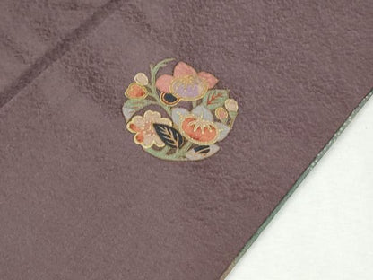 平和屋着物●訪問着　草花丸文　金糸　正絹　逸品　CABK7247yc