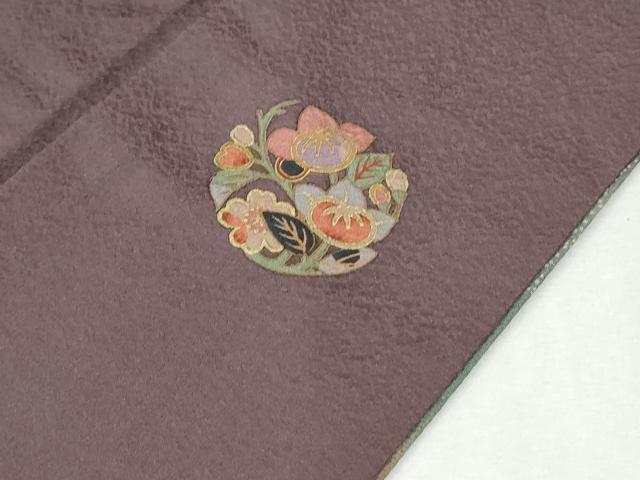 平和屋着物●訪問着　草花丸文　金糸　正絹　逸品　CABK7247yc