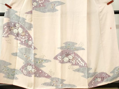 平和屋着物●十日町　名門　滝泰謹製　訪問着　辻が花　正絹　逸品　CABK7248yc