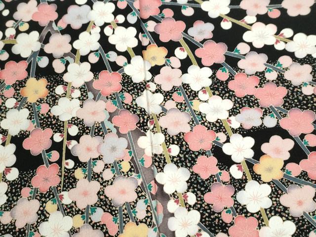 平和屋着物●豪華黒留袖　友禅　作家物　浜松枝梅文　正絹　逸品　CABK7256yc
