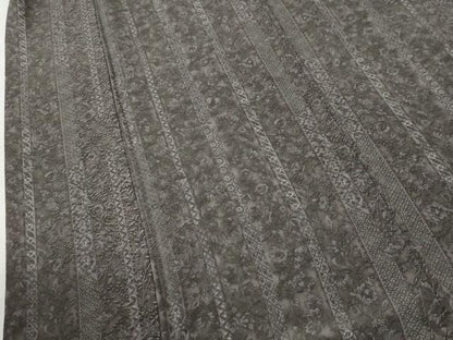 平和屋着物●上質な小紋　京友禅　松煙染　更紗花間道　反端付き　正絹　逸品　CABK7261yc