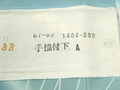平和屋着物●訪問着　友禅　作家物　草花文　反端付き　正絹　逸品　CABK7263yc