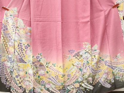 平和屋着物●豪華振袖　辻が花　暈し染め　金彩　正絹　逸品　CABK7270yc