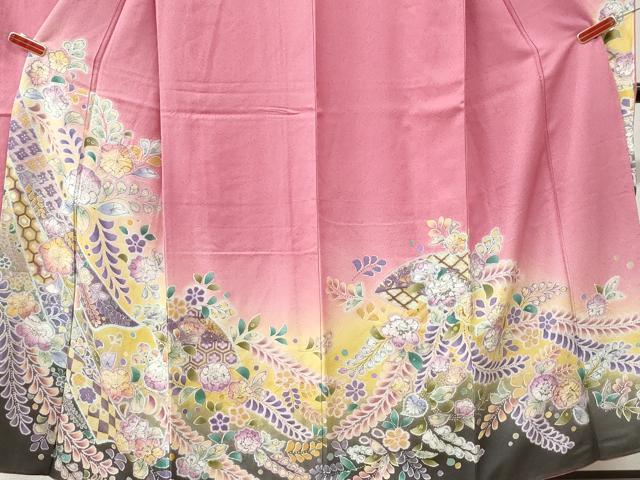 平和屋着物●豪華振袖　辻が花　暈し染め　金彩　正絹　逸品　CABK7270yc