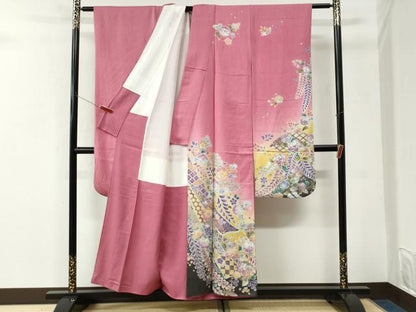 平和屋着物●豪華振袖　辻が花　暈し染め　金彩　正絹　逸品　CABK7270yc