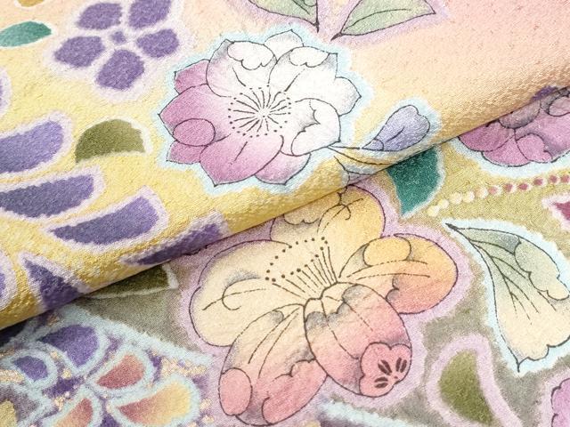 平和屋着物●豪華振袖　辻が花　暈し染め　金彩　正絹　逸品　CABK7270yc