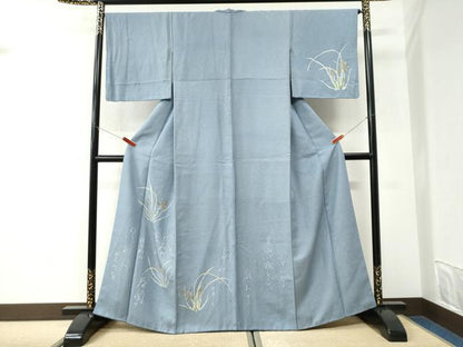 平和屋着物●訪問着　詩歌　草花文　正絹　逸品　CABK7275yc