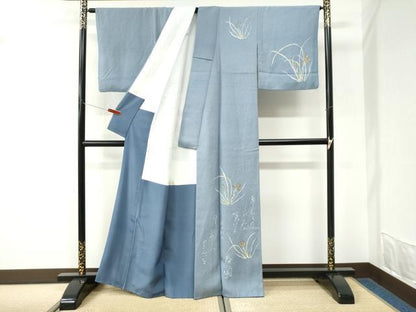 平和屋着物●訪問着　詩歌　草花文　正絹　逸品　CABK7275yc