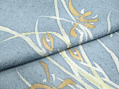 平和屋着物●訪問着　詩歌　草花文　正絹　逸品　CABK7275yc