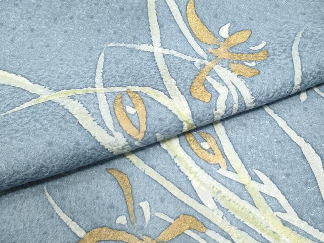 平和屋着物●訪問着　詩歌　草花文　正絹　逸品　CABK7275yc