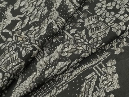平和屋着物●本場大島紬　9マルキ　遠山風景文　正絹　逸品　未使用　CABK7280yc