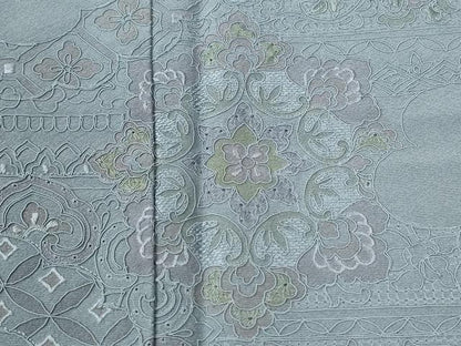 平和屋着物●中国三大刺繍　スワトウ刺繍　総刺繍　訪問着　更紗花唐草文　正絹　逸品　CABK7284yc