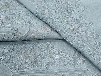 平和屋着物●中国三大刺繍　スワトウ刺繍　総刺繍　訪問着　更紗花唐草文　正絹　逸品　CABK7284yc
