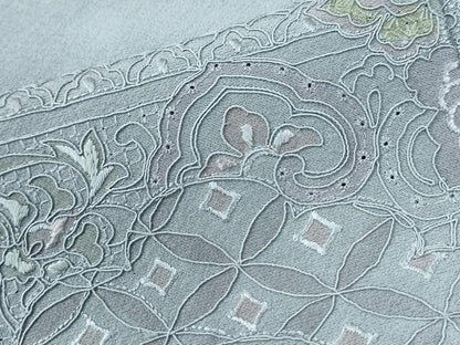 平和屋着物●中国三大刺繍　スワトウ刺繍　総刺繍　訪問着　更紗花唐草文　正絹　逸品　CABK7284yc