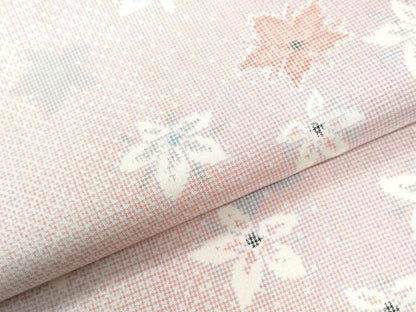 平和屋着物●本場大島紬　白大島　7マルキ　舞花文　正絹　逸品　未使用　CABK7285yc