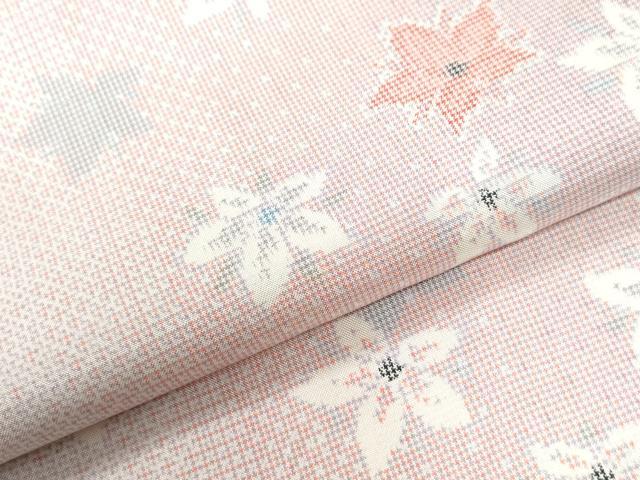 平和屋着物●本場大島紬　白大島　7マルキ　舞花文　正絹　逸品　未使用　CABK7285yc