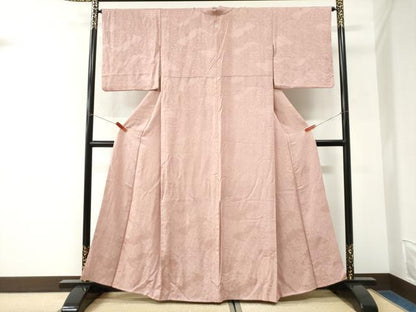 平和屋着物●上質な色無地　雲取り天井花地紋　虹色　正絹　逸品　CABK7288yc