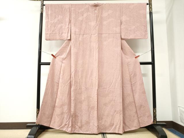 平和屋着物●上質な色無地　雲取り天井花地紋　虹色　正絹　逸品　CABK7288yc