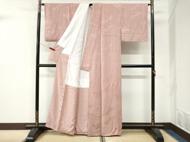 平和屋着物●上質な色無地　雲取り天井花地紋　虹色　正絹　逸品　CABK7288yc