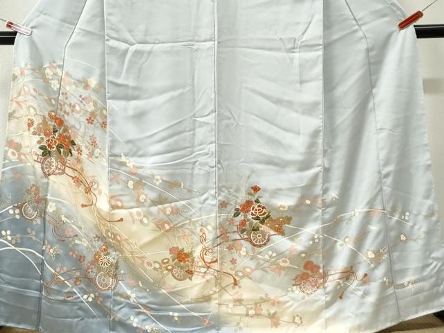 平和屋着物●訪問着　花車文　暈し染め　金彩　正絹　逸品　未使用　CABK7290yc