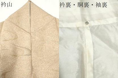 平和屋着物●上質な小紋　地紋起こし　霞文　正絹　逸品　CABK7291yc