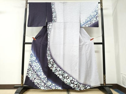 平和屋着物●訪問着　舞花文　暈し染め　正絹　逸品　CABK7293yc
