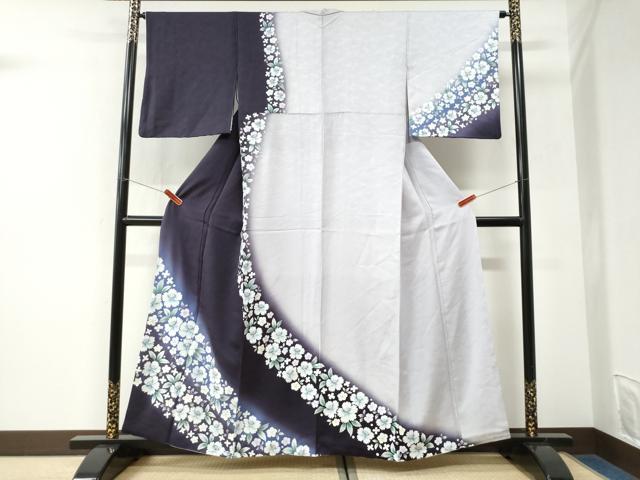 平和屋着物●訪問着　舞花文　暈し染め　正絹　逸品　CABK7293yc