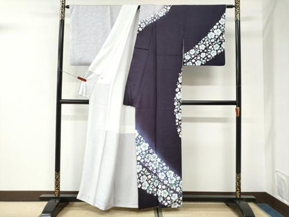 平和屋着物●訪問着　舞花文　暈し染め　正絹　逸品　CABK7293yc