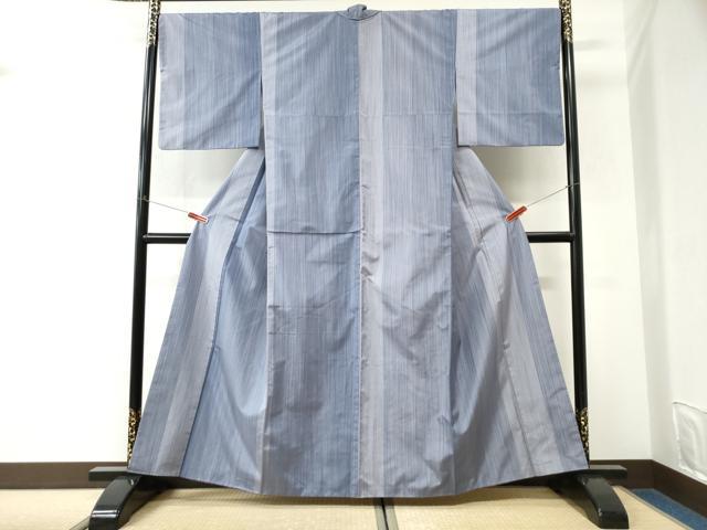 平和屋着物●本場縞大島紬　縞　正絹　逸品　CABK7295yc