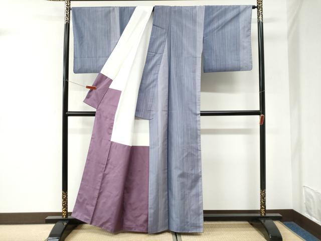 平和屋着物●本場縞大島紬　縞　正絹　逸品　CABK7295yc