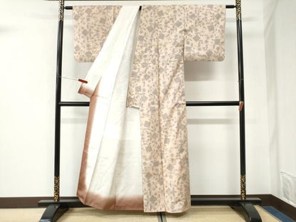 平和屋着物●本場大島紬　9マルキ　更紗花文　正絹　逸品　CABK7296yc