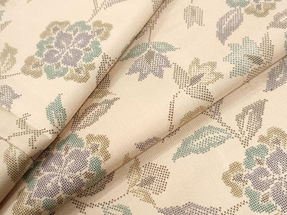 平和屋着物●本場大島紬　9マルキ　更紗花文　正絹　逸品　CABK7296yc