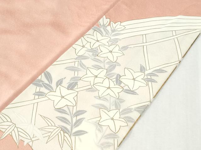 平和屋着物●豪華色留袖　駒刺繍　籬牡丹花文　金彩　正絹　逸品　CABK7300yc