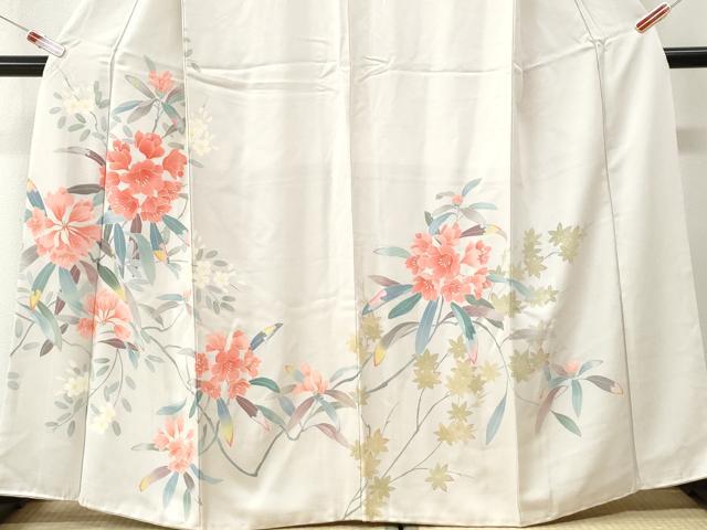 平和屋着物●訪問着　友禅　枝花文　正絹　逸品　CABK7301yc
