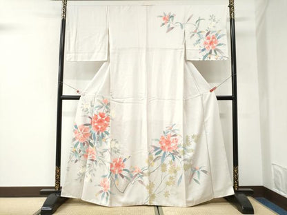 平和屋着物●訪問着　友禅　枝花文　正絹　逸品　CABK7301yc