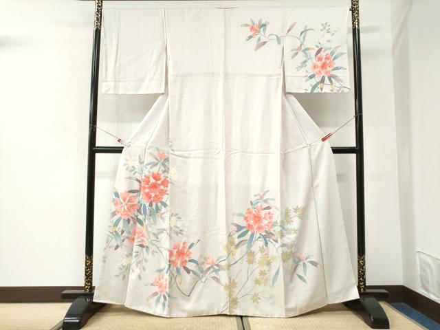平和屋着物●訪問着　友禅　枝花文　正絹　逸品　CABK7301yc